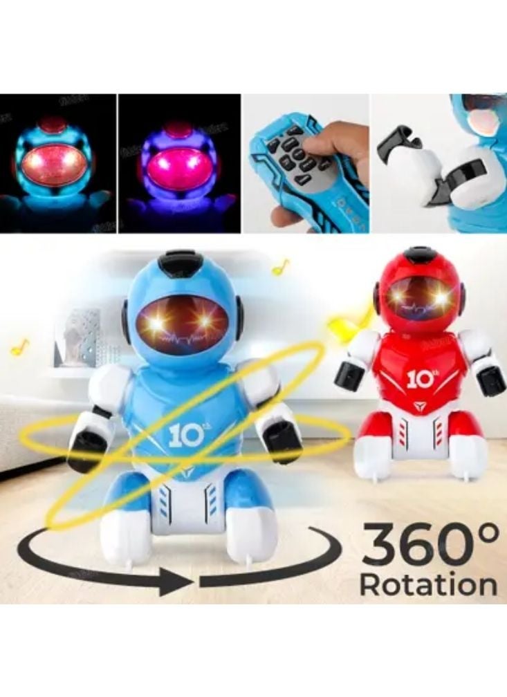 روبوت لعبة روبوت كرة قدم تعمل بجهاز تحكم عن بعد مع كرة، وأضواء موسيقية، وبطارية قابلة للشحن - Image 5